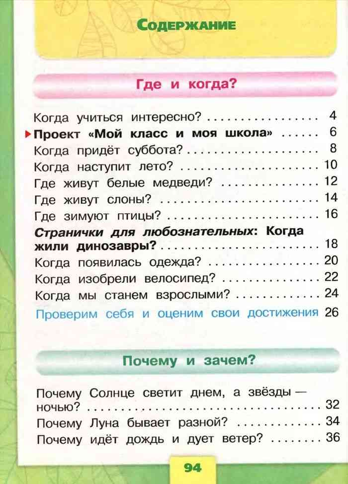 Учебник Окружающий мир 1 класс Плешаков часть 2 читать онлайн